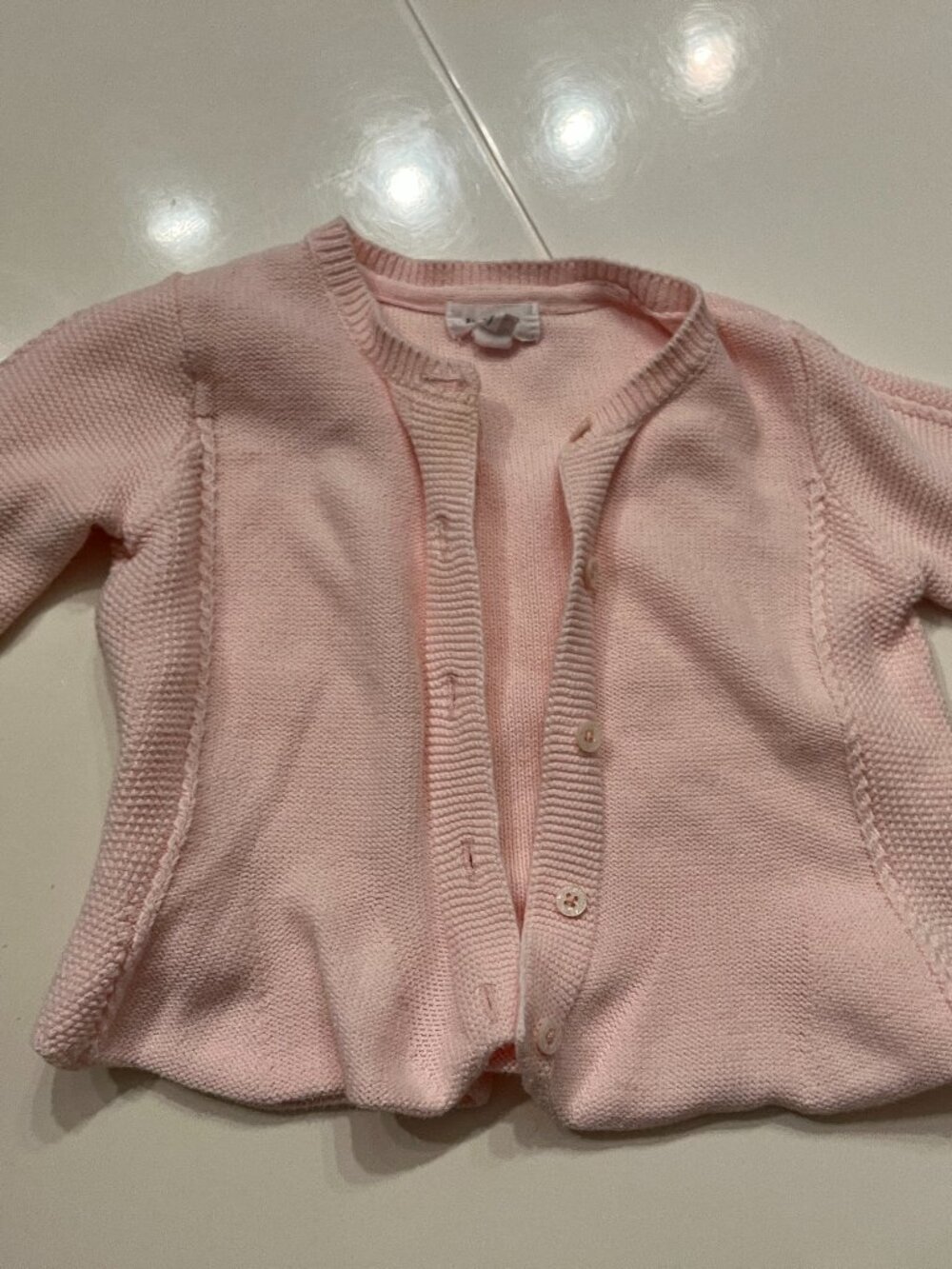 Pink Cotton Cardigan for a Baby Girls 12 18M Button Front by Angel Dear